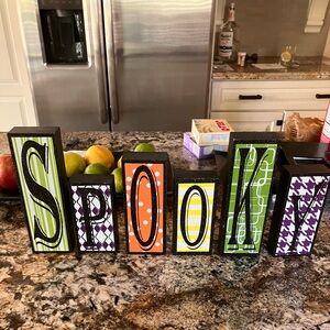 Wooden Halloween blocks